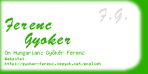 ferenc gyoker business card